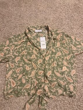 Sage short sleeve top